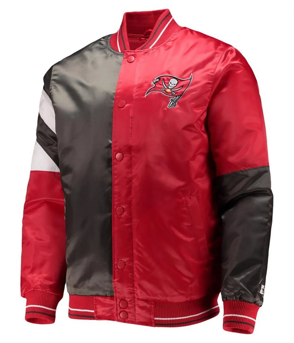 Tampa Bay Buccaneers Black and Red Satin Jacket 1 tampa-bay-buccaneers-black-and-red-satin-jacket