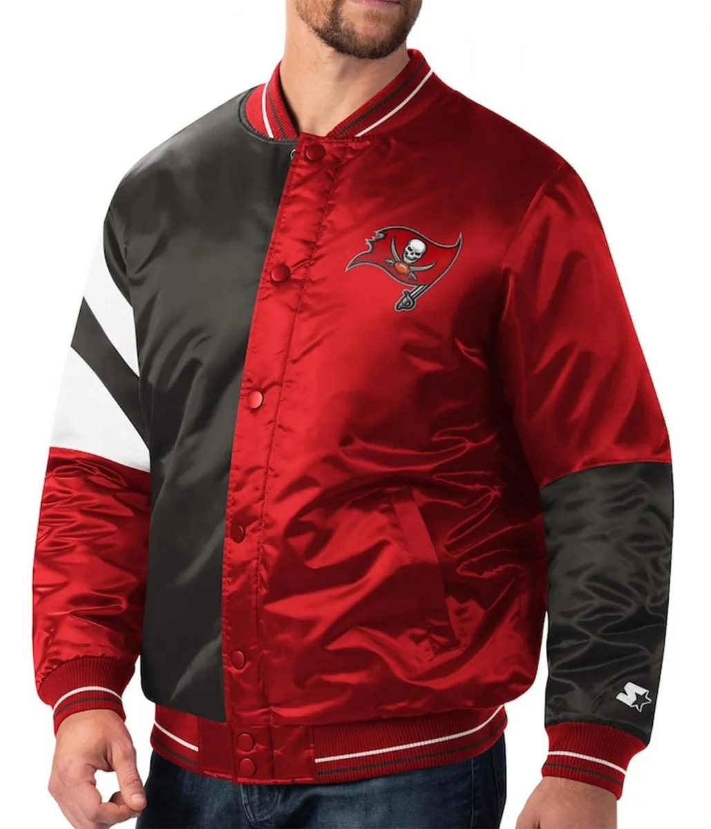 Tampa Bay Buccaneers Black and Red Satin Jacket 3 tampa-bay-buccaneers-jacket
