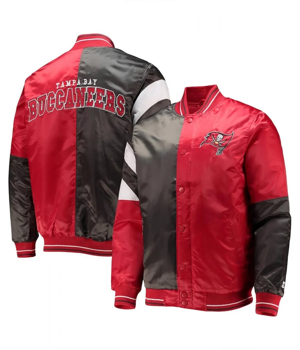 Tampa Bay Buccaneers Black and Red Satin Jacket 4 tampa-bay-buccaneers-satin-jacket