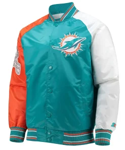 the-reliever-miami-dolphins-aqua-varsity-jacket