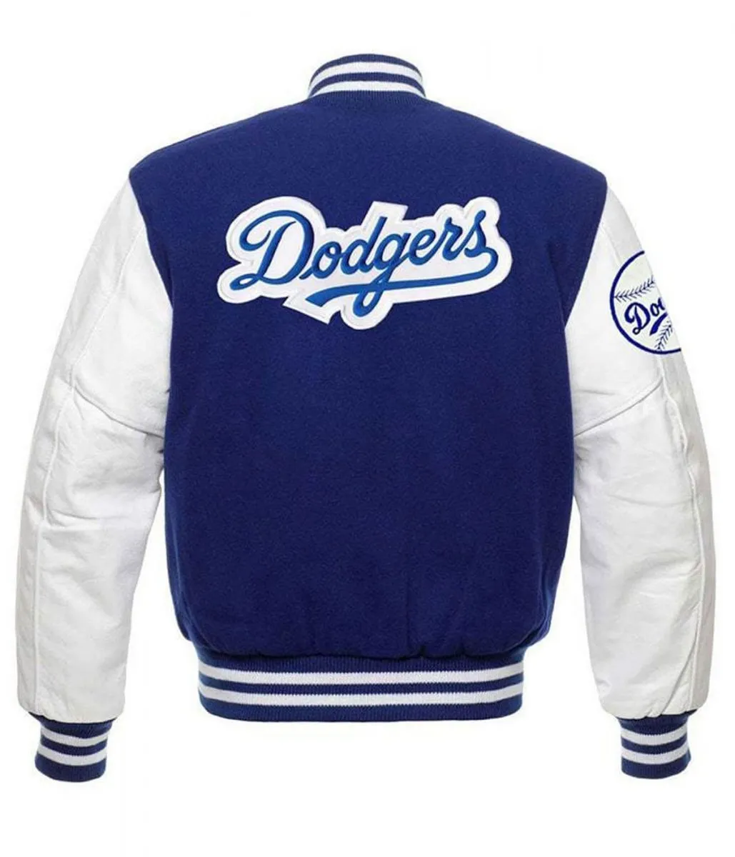 LA Dodgers Blue and White Letterman Jacket 2 la-dodgers-blue-and-white-jacket