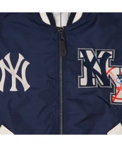 New Era New York Yankees Satin Bomber Jacket 7 new-era-new-york-yankees-bomber-jacket