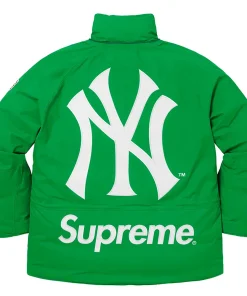supreme-new-york-yankees-green-down-jacket